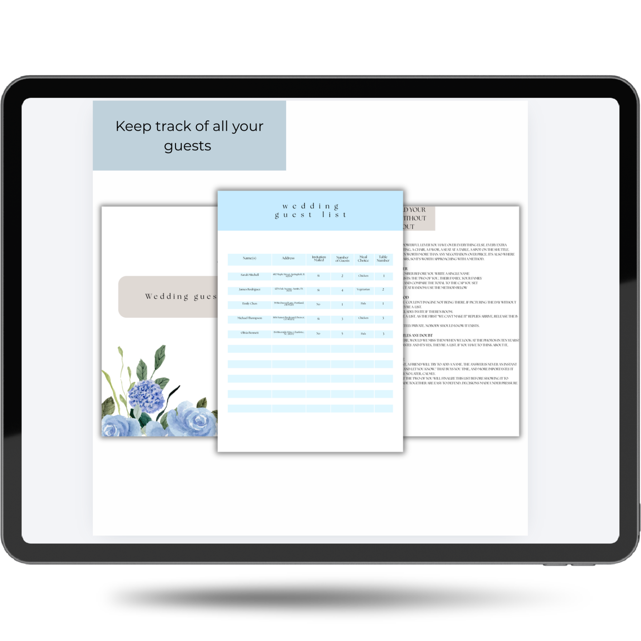 The complete wedding template