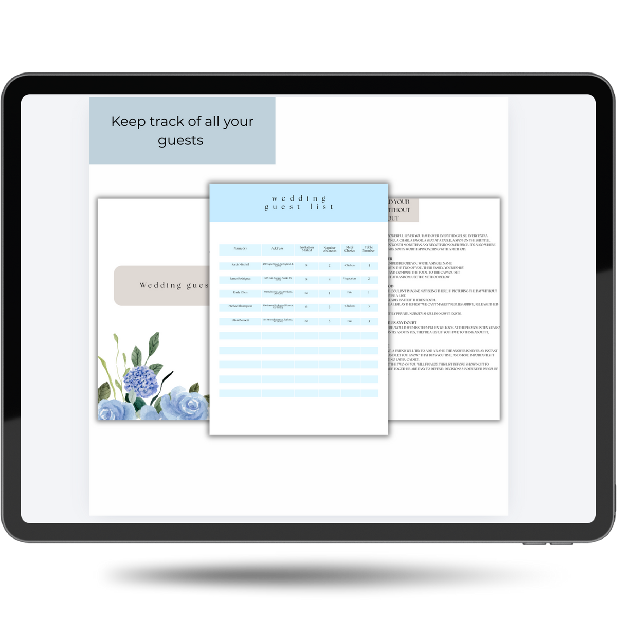 The complete wedding template